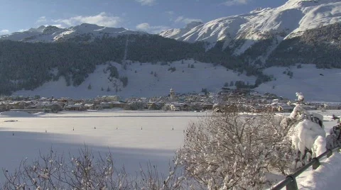 Zoom In Celerina Winter 스톡 동영상 508028