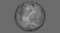 Zoom-in on Chad outlined. Grayscale 4k or 4k+ Resolution