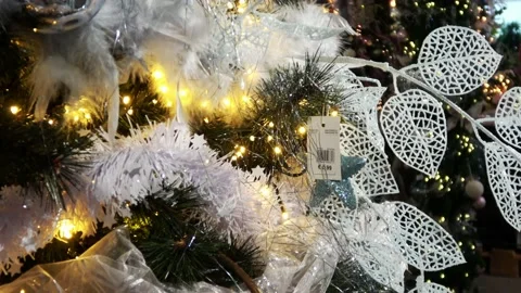Zoom In on the Christmas decorations  Video stock 165728888
