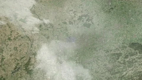 Zoom in to the city of Botrop, Germany from space. Stock Footage 173677583