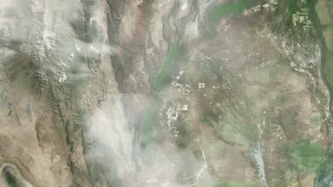 Zoom in to the city of nameflag, Argentina from space. Video stock 170216632