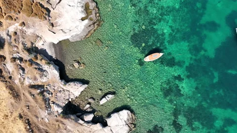 Zoom to clean waters and rocks Stock Footage 235206588