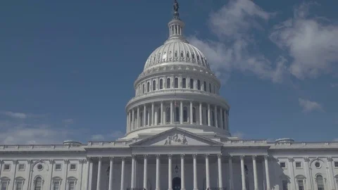 Zoom close up of the east side of the capitol building in washington Stock Footage 75171534