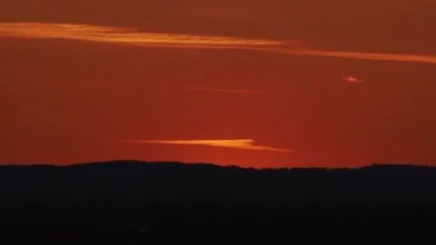 Zoom in clouds at sunset Stock Footage 98526993