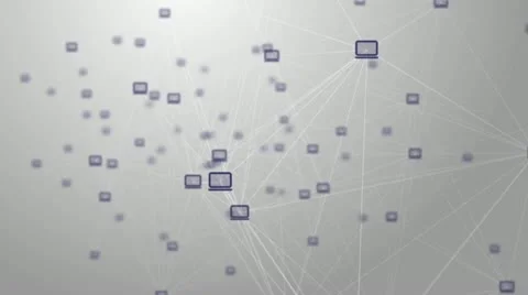 Zoom in on computer Network Stockbeeldmateriaal 19676758