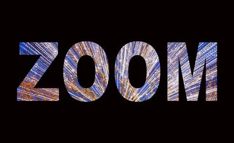 Zoom concept on black background Stock Illustration