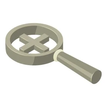 Zoom in cursor icon, isometric style Illustrazione stock