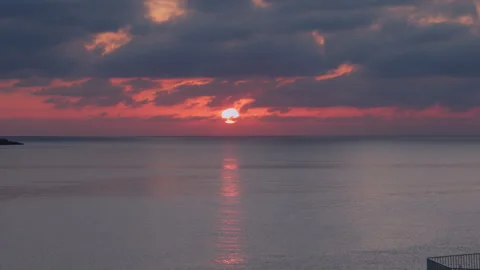 Zoom in on dawn over the sea Stock Footage 249225267