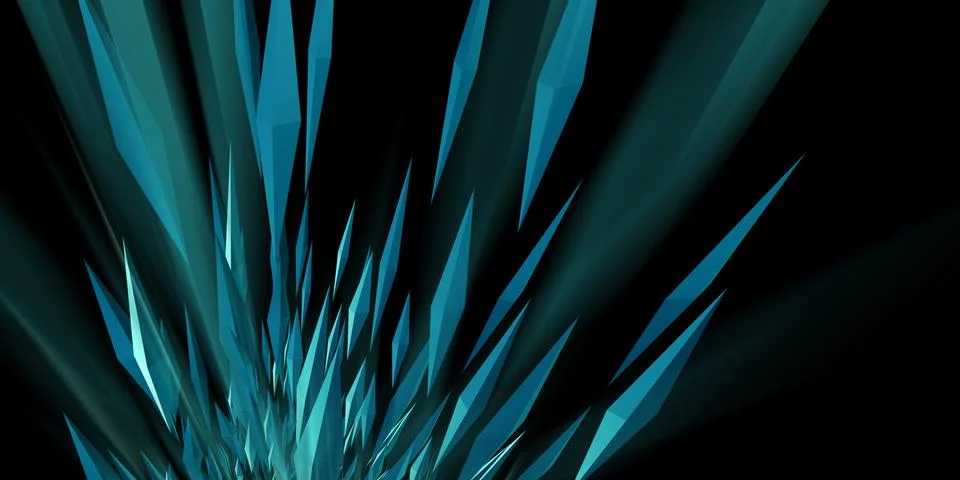 ZOOM design explosion Of sharp lines and triangular light 3d illustration 스톡 일러스트