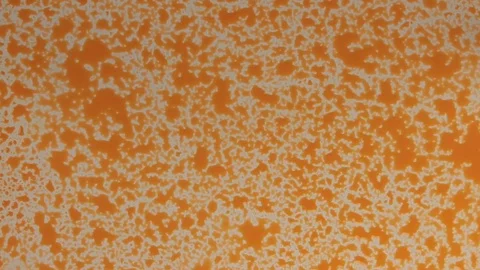 Zoom drops of yellow paint on a white background. Stock Footage