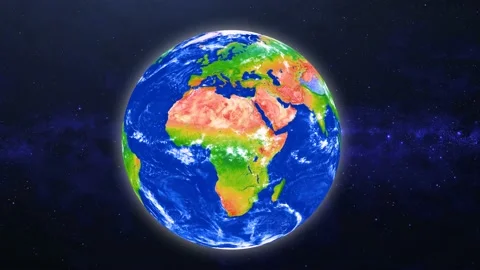 Zoom earth planet with star Stock Footage 131445985