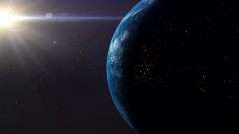 Zoom on Earth From Space with an Active Hurricane Storm. Stock Footage 103265079