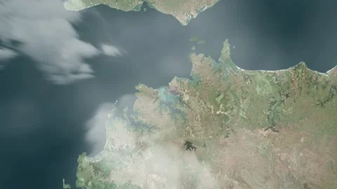 Zoom of the earth from space to the city Darwin. Vídeos de archivo 167609490