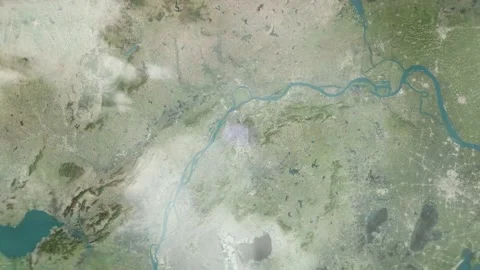 Zoom of the earth from space to the city Nanjing. Stock Footage 167351553