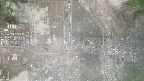 Zoom of the earth from space to the city Salt Lake City, USA Vídeos de archivo 233565645