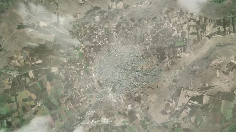 Zoom of the earth from space to the city Siverek, Turkey. Video stock 245434104