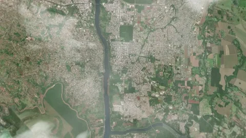 Zoom of the earth from space to the Foz do Iguazu, Brazil. Stock-Footage 236455468
