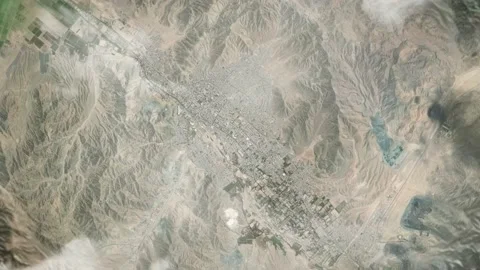 Zoom of the earth from space to the Kopyapo, Chile. Stock Footage 236453057