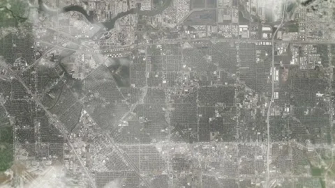 Zoom of the earth from space to the Pasadena, USA. Video stock 236455302