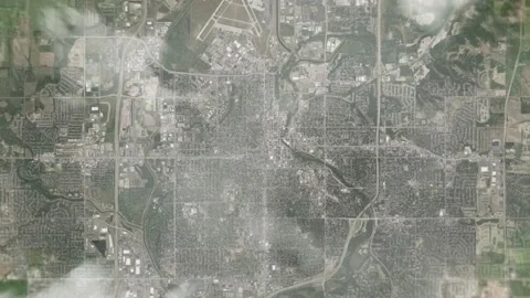 Zoom of the earth from space to the Sioux Falls, USA. 스톡 동영상 236455347