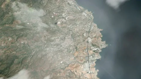 Zoom of the earth from space to the Telde, Spain. 3D Animation Stock-Footage 238990728