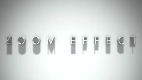 Zoom effect 3D title animation with shadows on a white background Stock Footage 297672962
