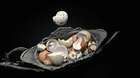 Zoom in egg shells Stock Footage 58499742