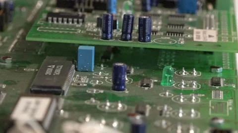 Zoom in on an electronic board Stock Footage 39621947