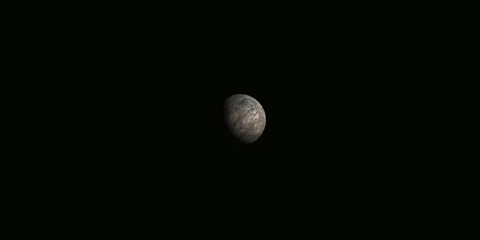 Zoom In Fictional 3D Render of Ceres Like Planet in Deep Space. Stock Footage 309115320