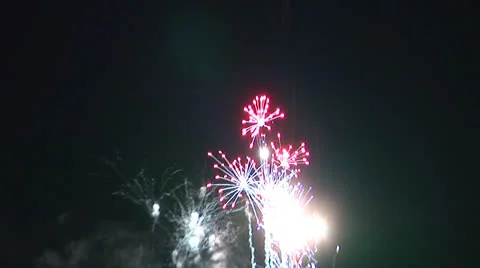 Zoom to fireworks Stock Footage 24461276