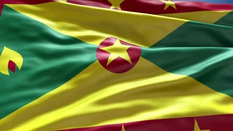 Zoom  Flag GRENADA Stock Footage 343333169