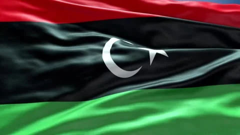 Zoom  Flag LIBYA Stock Footage 343333635