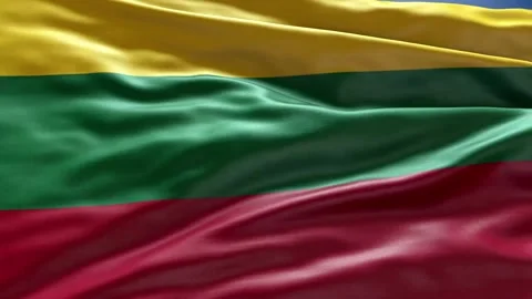 Zoom  Flag LITHUANIA Stock Footage 343333666