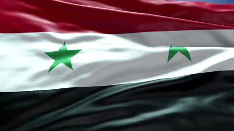 Zoom  Flag SYRIA Stock Footage 342775378