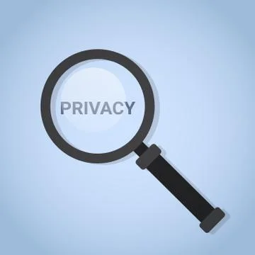 Zoom GDPR data privacy on blue background network protection of personal storage Stock Illustration