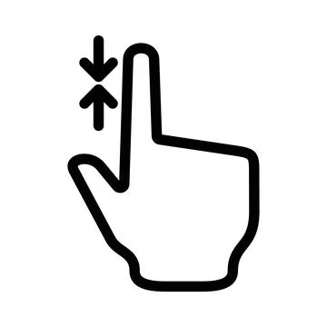 Zoom Gesture icon design in filled and outlined style Stock Illustration