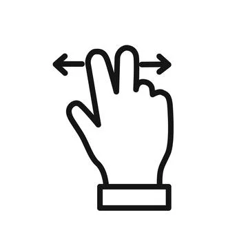 Zoom Gesture icon linear vector graphics sign Stock Illustration