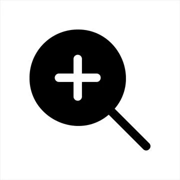 Zoom glyph icon vector illustration isolated on white background Illustrazione stock