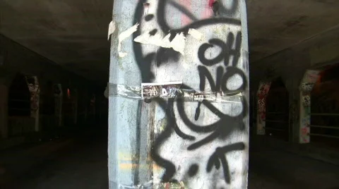 Zoom into graffitti Stock Footage 737266