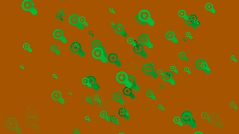 Zoom in green icon on brown background. Animated search icon. Magnifier icon. Stock Illustration