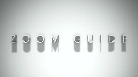 Zoom guide 3D title animation with shadows on a white background Stock Footage 297569975