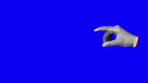 Zoom In Hand Gesture on Blue Screen VFX Element Overlay Iman Gadzhi Finzar Style Stock Footage 276415650