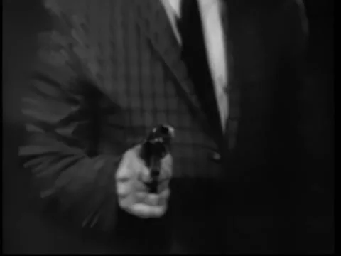 Zoom in hand pointing gun Stock Footage 260249919