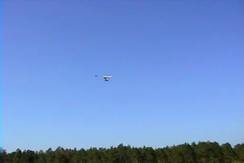 Zoom of Hang Glider Landing Stock Footage 141460