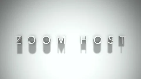Zoom host 3D title animation with shadows on a white background Stock Footage 297570029