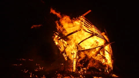 ZOOM IN HOT FIRE Stock Footage 183433592