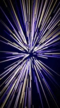 Zoom Hyperdrive Neon Light Streaks Background 库存插图