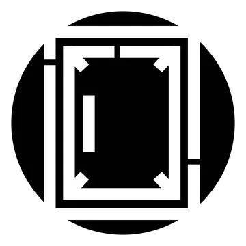 Zoom in icon with arrows extending frame Stock Illustration