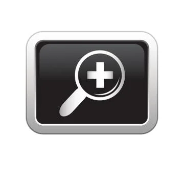 Zoom icon black Stock Illustration