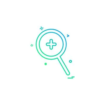 Zoom in icon design vector Stock Illustration